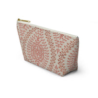 Mumbai Lace Accessory Pouch w T-bottom in Pink